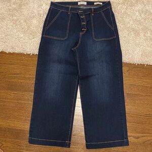 Jessica Simpson Adores High Rise Wide Leg Utility Crop Jeans